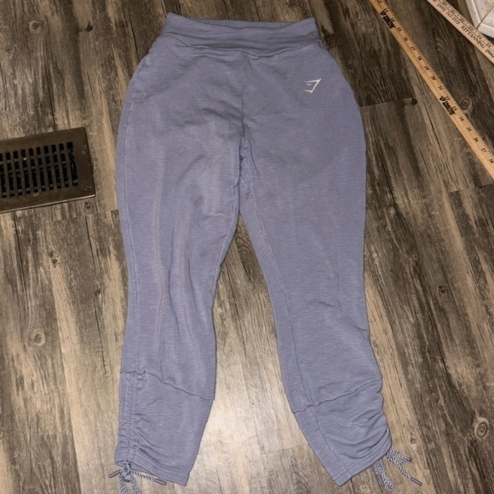 Gymshark Ruched Slim Fit Joggers Steel Blue Size Small